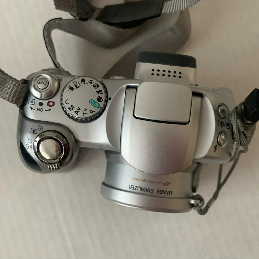 Canon PowerShot S1 IS Silver 3.2MP Digital Camera With CF Card slot UNTESTED